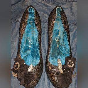 Irregular Choice Black & Silver UK 38 shoes